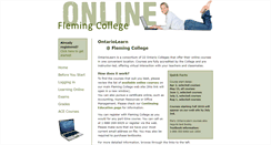 Desktop Screenshot of flemingcollegeonline.com