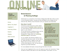 Tablet Screenshot of flemingcollegeonline.com